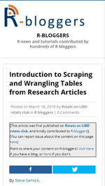 Introduction to Scraping and Wrangling Tables from Research Articles